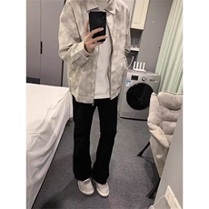 722-P60美式复古废土风扎染皮衣外套男高级感痞帅炸街机车，男装皮衣，电商B323A