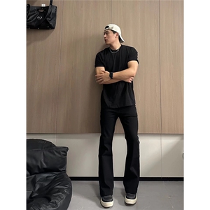 网图健身短袖T恤男轻薄夏季肌肉训练修身显壮运动纯色上衣V17-P25图片