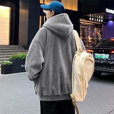 2024冬上新中性加绒纯色棉衣羊羔绒连帽外套男女988-P110控价158，男装棉衣，电商A441-1