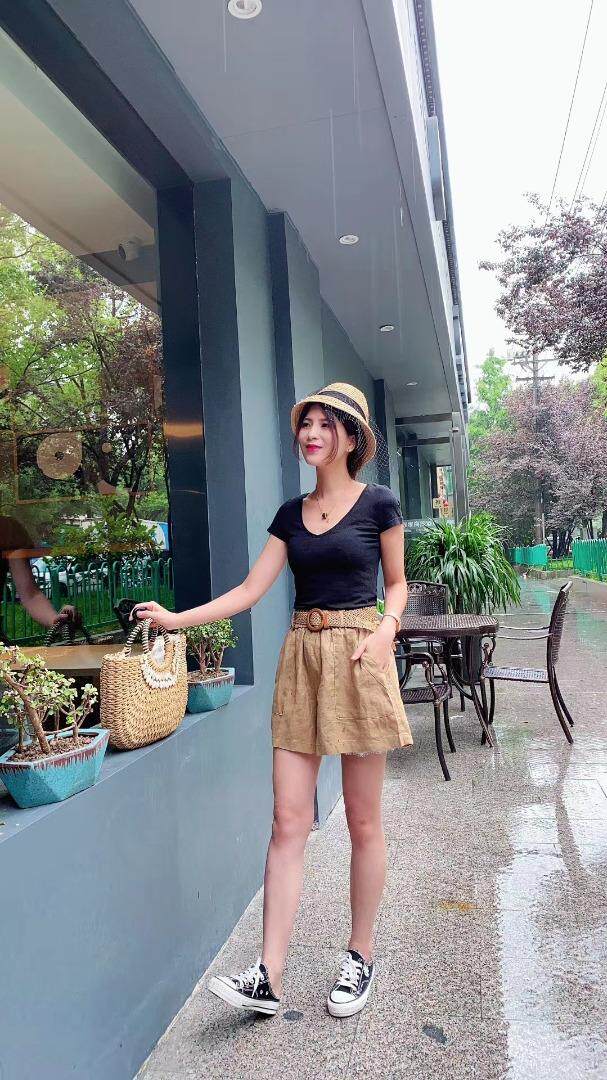 纯苎连衣裙小衫裤子裙子衬衣 时尚风 风淑女风休闲风，女装连衣裙，川哲