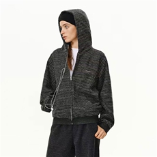 网络图慎用!图片只做展示美式条纹连帽开衫卫衣WY78109特P65控98，男装卫衣，星座226-2