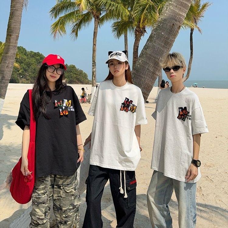 魔术贴刺绣纯棉240克短袖ZX0195-P38图片