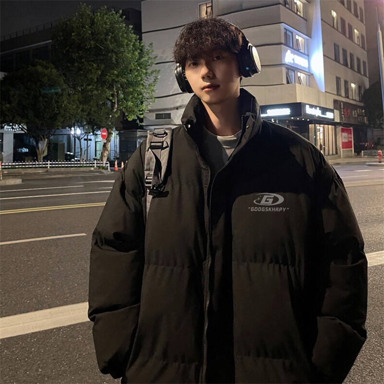 外景冬季新款加厚面包服男宽松保暖棉衣高街立领外套MF00426/P90，男装棉衣，电商B316