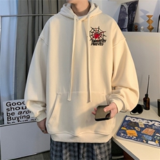 抖音品质23/秋季320G华棉男士连帽大码印花卫衣WYH3252-P45控68，男装卫衣，电商B370
