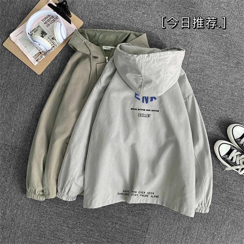 JK41120-P85纯棉连帽夹克男士大码工装夹克男外套男,男装夹克,电商A040