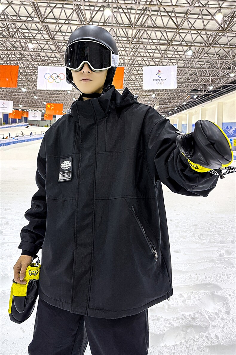 冬季单板双板连帽男女防水防风加厚户外滑雪服外套M35-P125控178,男装棉衣,电商A001