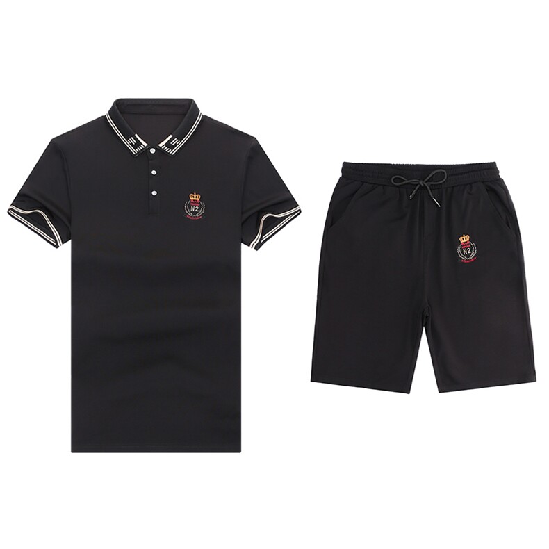 中年运动套装男夏季两件套2023新款中年宽松短袖T恤夏装运动服,男装休闲套装,电商B212（原钱塘6029）
