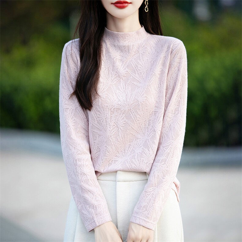 优雅气质女士秋款百搭高级针织衫,针织衫/毛衣,绒宛羊绒