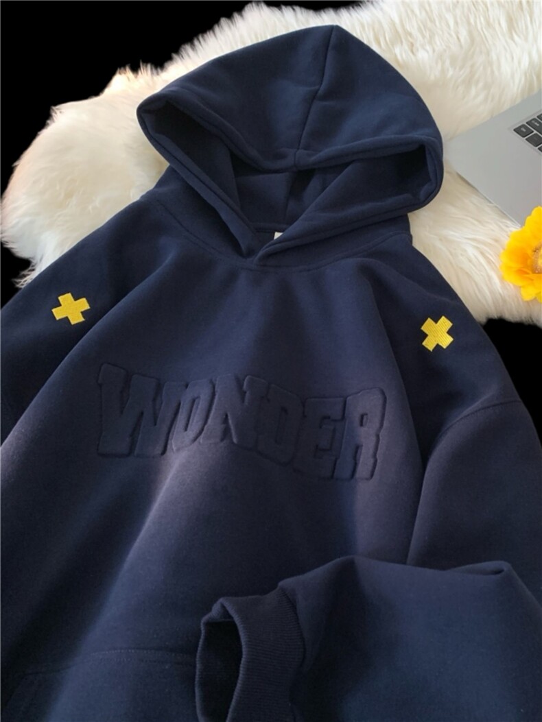 面底同色华棉小标刺绣立体钢印卫衣WY008特P50M-3XL,男装卫衣,电商B325
