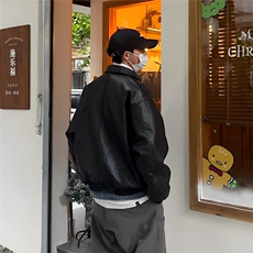 网图现货加厚加棉皮衣飞行员外套1209-1-JK19-P90主推可谈，男装皮衣，星座1209-1