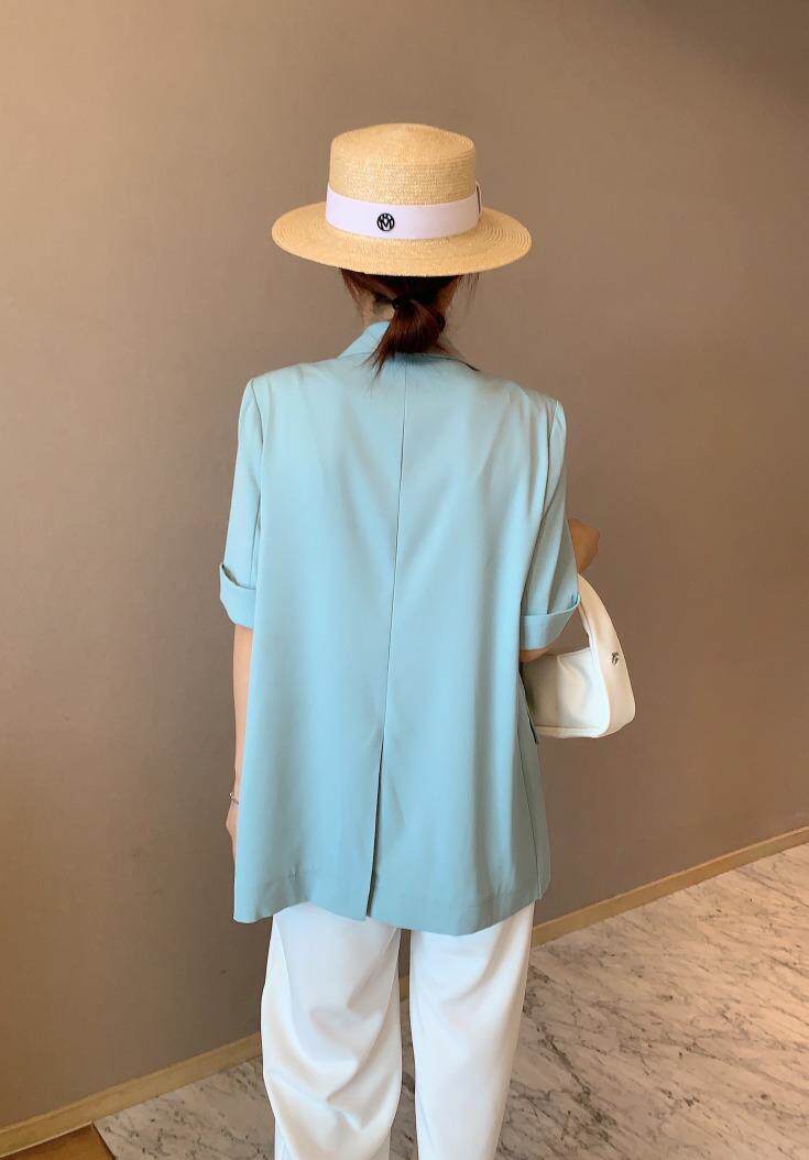 夏季新款休闲西装，女装西装，水锦红