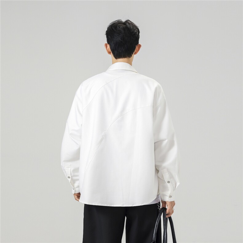 无影墙金属星星点缀立体裁剪大码M-5XL长袖衬衫男CS78078P49控88,男装衬衫,星座226-1