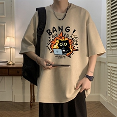 麂皮绒短袖t恤男大码半袖男酒店风JD82405-P25，男装T恤，电商A040
