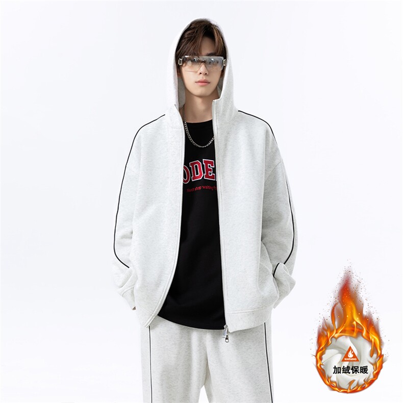 加绒加厚运动服套装W4683JR（加绒）特P60/K8666JR（加绒）特P45，男装休闲套装，电商A007