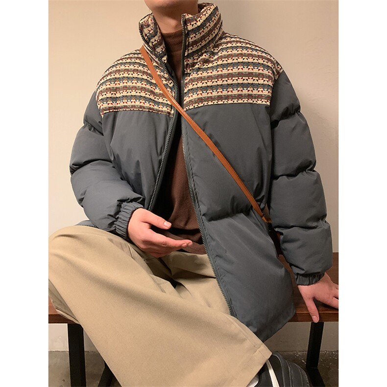 秋冬棉衣加厚夹克加绒外套厚棉袄拼色棉袄厚1016-1W106P128K158,男装夹克,星座1016-1（原电商B408-1）