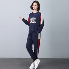 卫衣套装女2024新款春秋款时尚洋气爆款中年妈妈运动休闲两件套潮，女装套装/套裙，忆绮罗