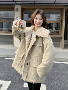 新款！保暖羊羔毛派克服工装外套2C133-6007-P255-K378图片