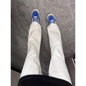 直筒牛仔裤男款秋冬裤子修身显瘦显腿长微喇裤高街休闲裤NZ7521