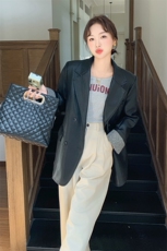 有货春秋西装皮衣外套1015P165K238，女装西装，2C176