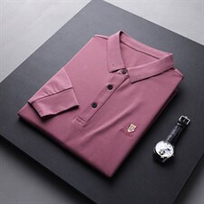 HYD8352秋季男士t恤polo衫长袖翻领修身休闲商务高端体恤P72,男装T恤,电商B360