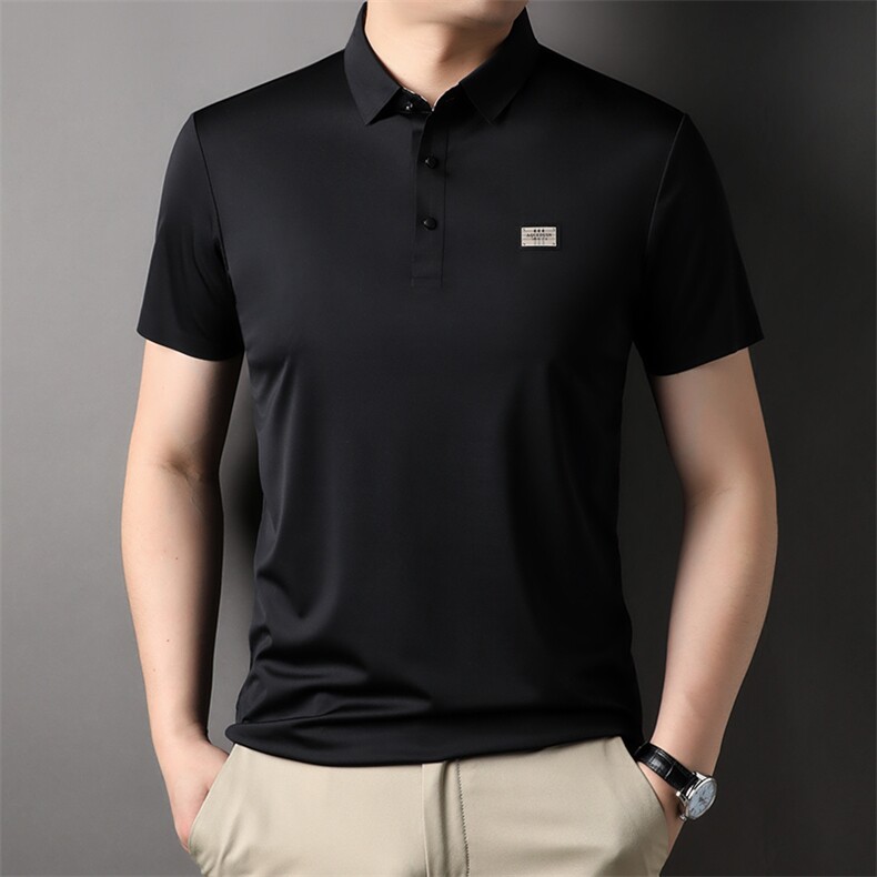 男士短袖t恤夏装上衣服男装翻领夏天商务半袖体桖2023新款polo衫,男装T恤,电商B212（原钱塘6029）