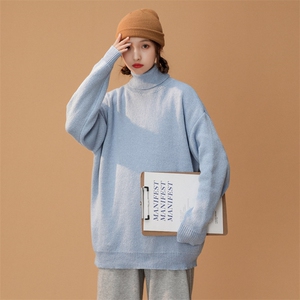 备货6W！直播供货！高品质中性男女中款加厚高领毛衣M700P55图片