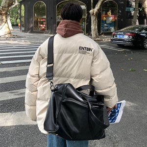 港风街景时尚字母印花休闲立领棉衣A247-MY62039特批65控99