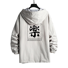 JK41197-P85加棉款-P115纯棉连帽夹克男士大码工装夹克男网格，男装夹克，电商A040A