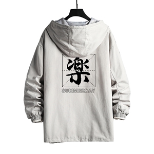 JK41197-P85 加棉款-P115 纯棉连帽夹克男士大码工装夹克男 网格图片