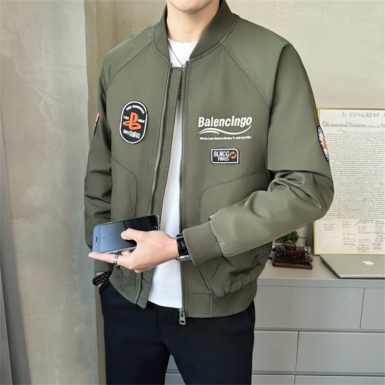 2025店主风春季新款休闲时尚棒球领外套男士百搭夹克JK518-P98，男装夹克，电商A413