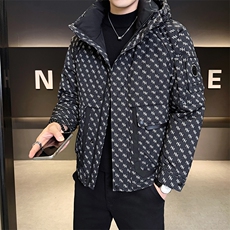 2025冬季新款冲锋衣羽绒服男士连帽加厚羽绒服B240-YR98010-P245，男装夹克，电商B240