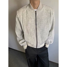 男士廓形夹克cleanfit黑灰色个性外套宽松百搭飞行服JHT159，男装夹克，星座1116A（原606A-3）