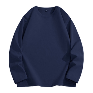 抖音得物高品质260克重磅精梳德绒保暖长袖T恤纯色打底针织衫DR00图片