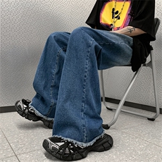 K505-P45夏季宽松型原宿气质中腰直筒慵懒牛仔裤，男装休闲裤，星座1501-1