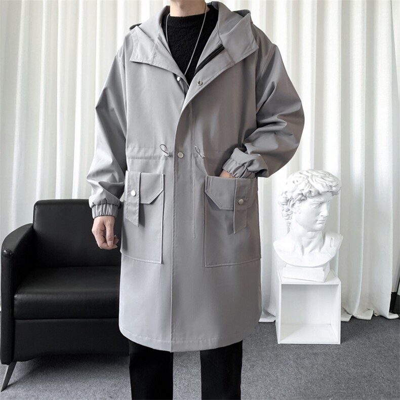 秋冬风衣男大衣男中长款冲锋衣男夹克外套男F006-P105爆景C，男装夹克，星座401