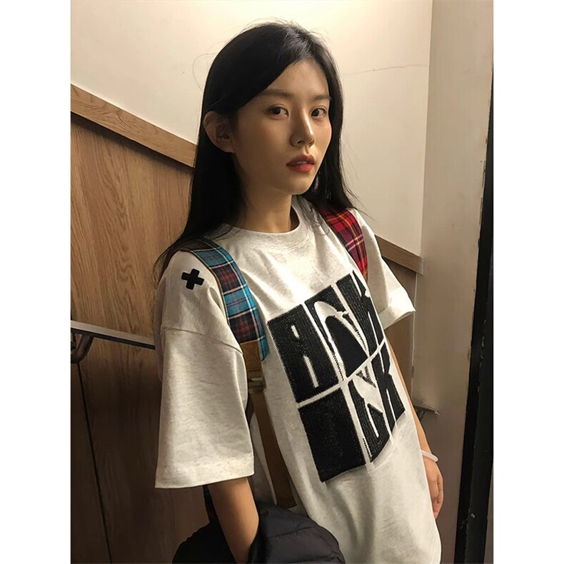 万针全刺绣工艺 高品质260克纯棉双纱美式宽松百搭短袖T恤 特P33图片