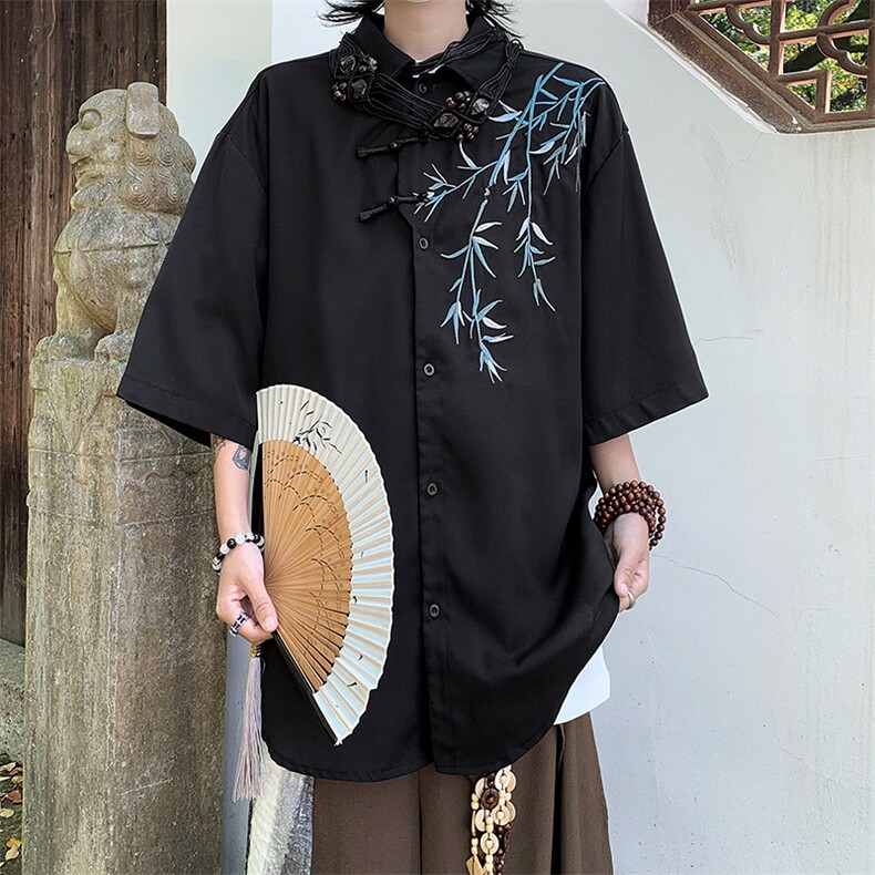 2024夏季潮流宽松半袖上衣美式复古印花短袖T恤男现货 W8192-P36图片
