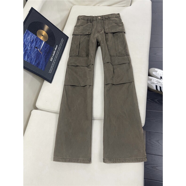 B221美式ins高街修身微喇洗褪工装休闲牛仔裤LK25609-特P50控98,男装牛仔裤,电商B221