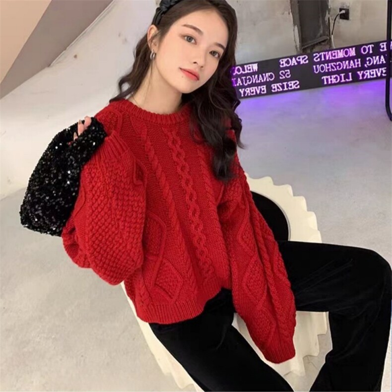 2025年秋季时尚百搭通勤简约休闲套衫，女装针织衫/毛衣，胜智羊绒