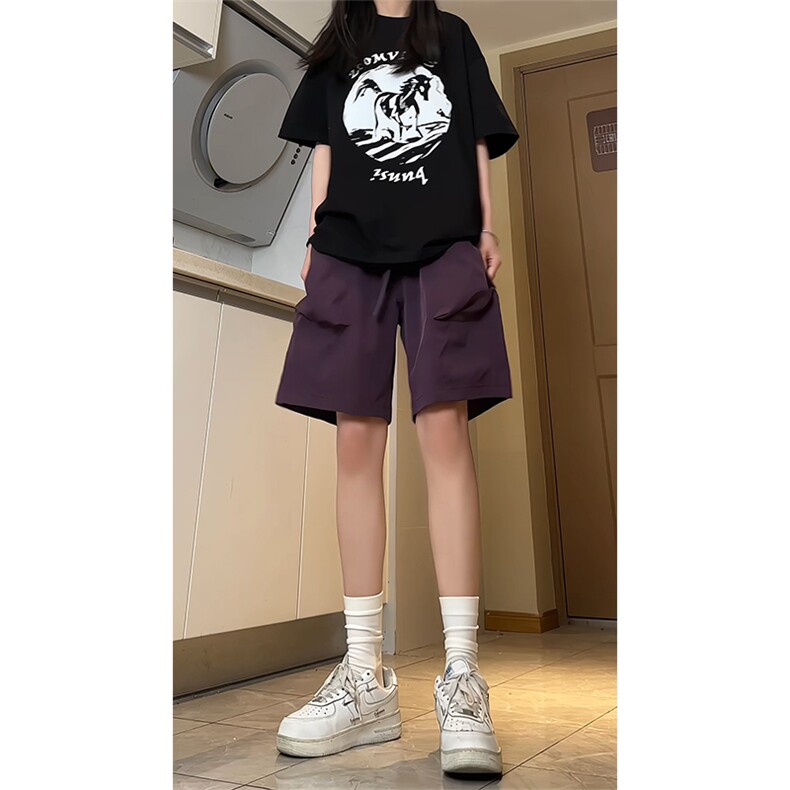 夏季工装双口袋美式高街弯刀短裤A454特P35控55,男装牛仔裤,电商A309