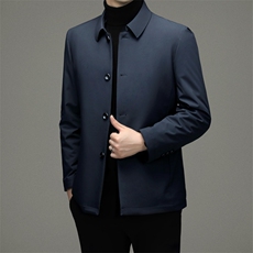 羽绒服男冬季新款加厚保暖白鸭绒外套中年商务休闲翻领上衣爸爸装，男装羽绒服，电商B212（原钱塘6029）