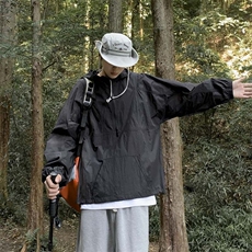 夏季防晒服男韩版潮高街连帽2026新款ins宽松防晒衣外套W5743-P36，男装防晒衣，星座412-2
