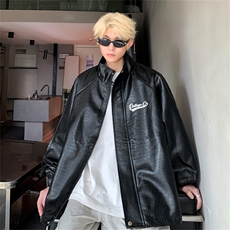 特P75限138加绒特P90美式机车皮衣情侣PU皮夹克小众设计外套PJ330，男装夹克，电商B370
