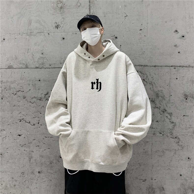 供抖音丶重磅高品棉350克排扣连帽rh卫衣LW6068-特p58控78,男装卫衣,星座508（原C305）