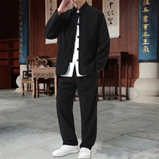 男士外套灯芯绒夹克套装盘扣立领风XZ1512-2501套装-P110，男装夹克，星座1512