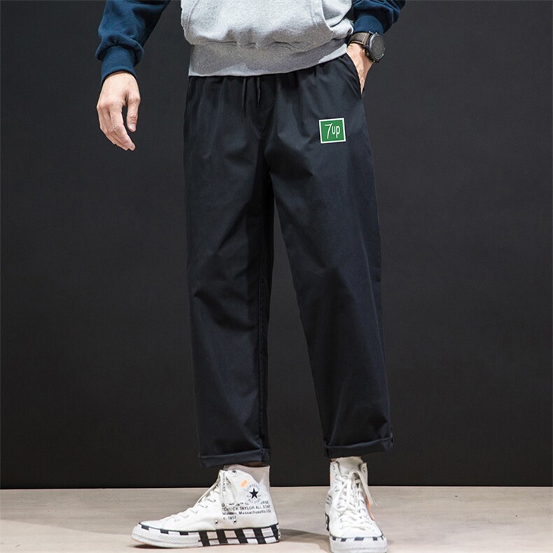 K43058-P25加绒款-P35休闲裤男士大码宽松九分运动裤男裤男直筒,男装休闲裤,电商A040A
