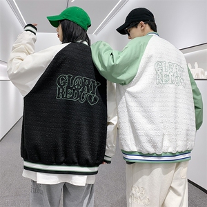 秋装立体印花夹克棒球服男女同款中性风情侣款潮牌外套 8013-P95图片