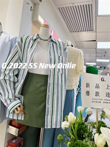 条纹衬衫 均码 现货 4色图片