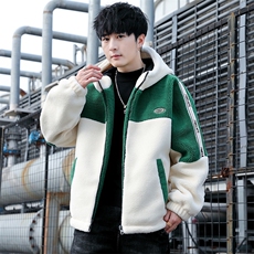 冬季羊羔绒棉衣男潮流时尚青少年羊羔绒外套MY2381-P100，男装棉衣，星座210-3