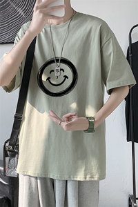 2021港风夏季宽松男女情侣短袖T恤 XZ1102-1-T1681-P25图片